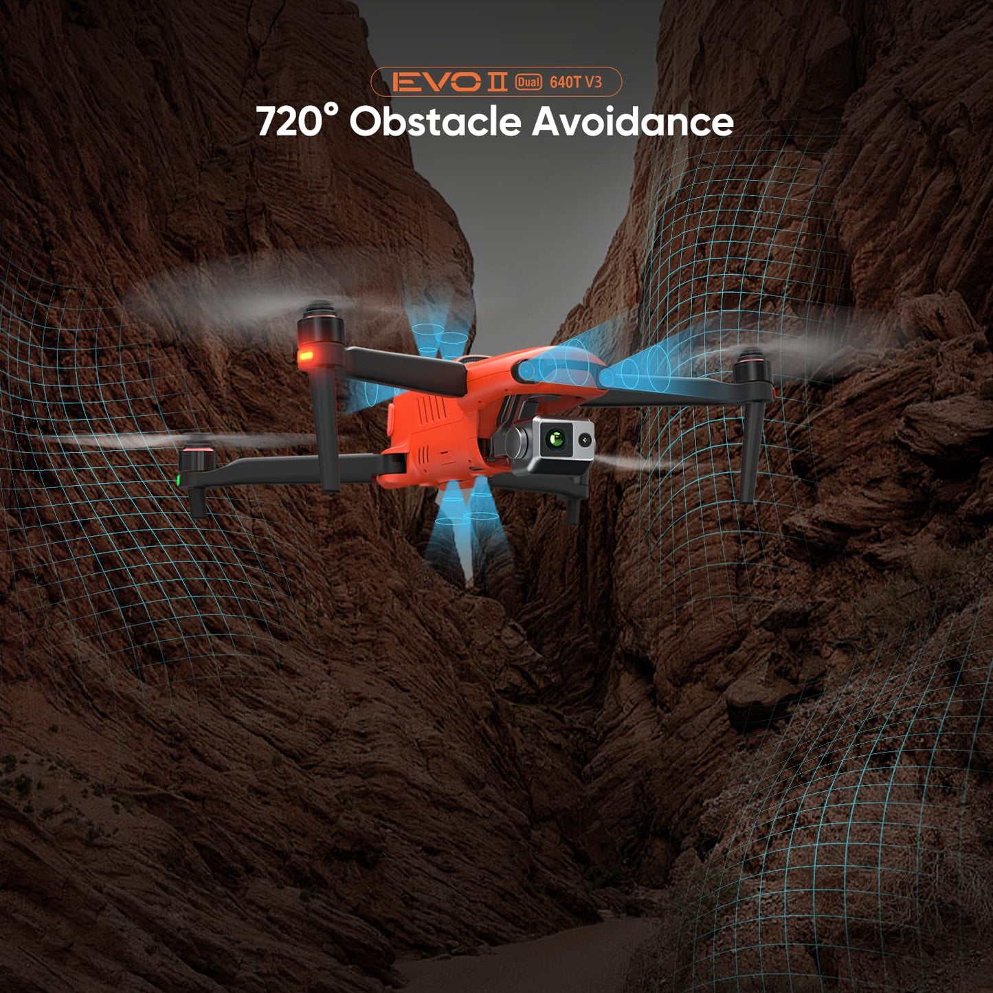 Autel Robotics EVO II Dual 640T V3, 640x512 Thermal Imaging Drone, Remote ID Supported, 0.8'' CMOS&50MP 8K RYYB Sensor,10+ Temp Measurement, D-RI Ranges, Thermal Analysis Tool, for Search&Rescue/Power Inspection/Public Safety/Hunting