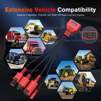 Autel Cummins 8-PIN Adapter for MaxiSYS CV Truck Scanners