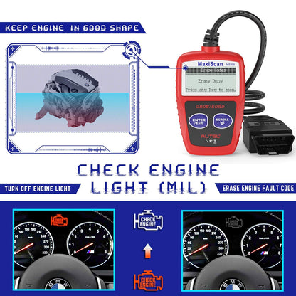 Autel MaxiScan MS309 OBD2 Scanner | Check Engine Code Reader
