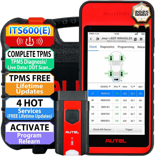 Autel MaxiTPMS ITS600 (E) TPMS Tool 2025 with 4 Services