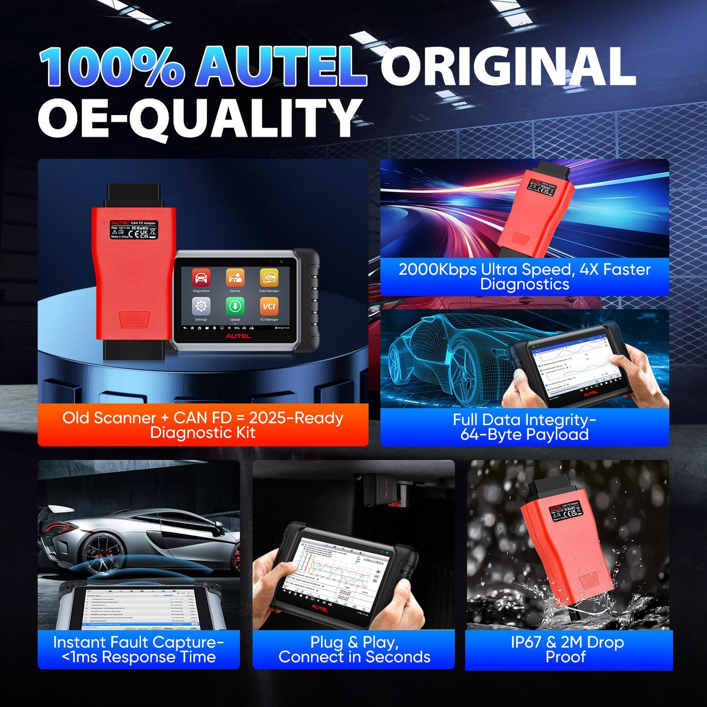 Autel CAN FD Adapter 2025 for MK808S, MS906, MK908, MX808