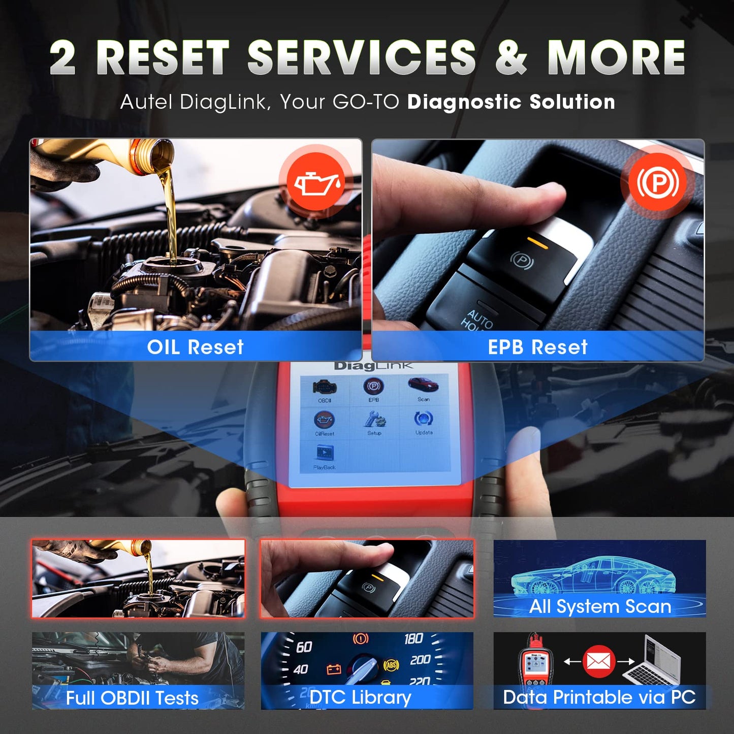Autel Diaglink OBD2 Scanner All Systems Diagnostic Tool