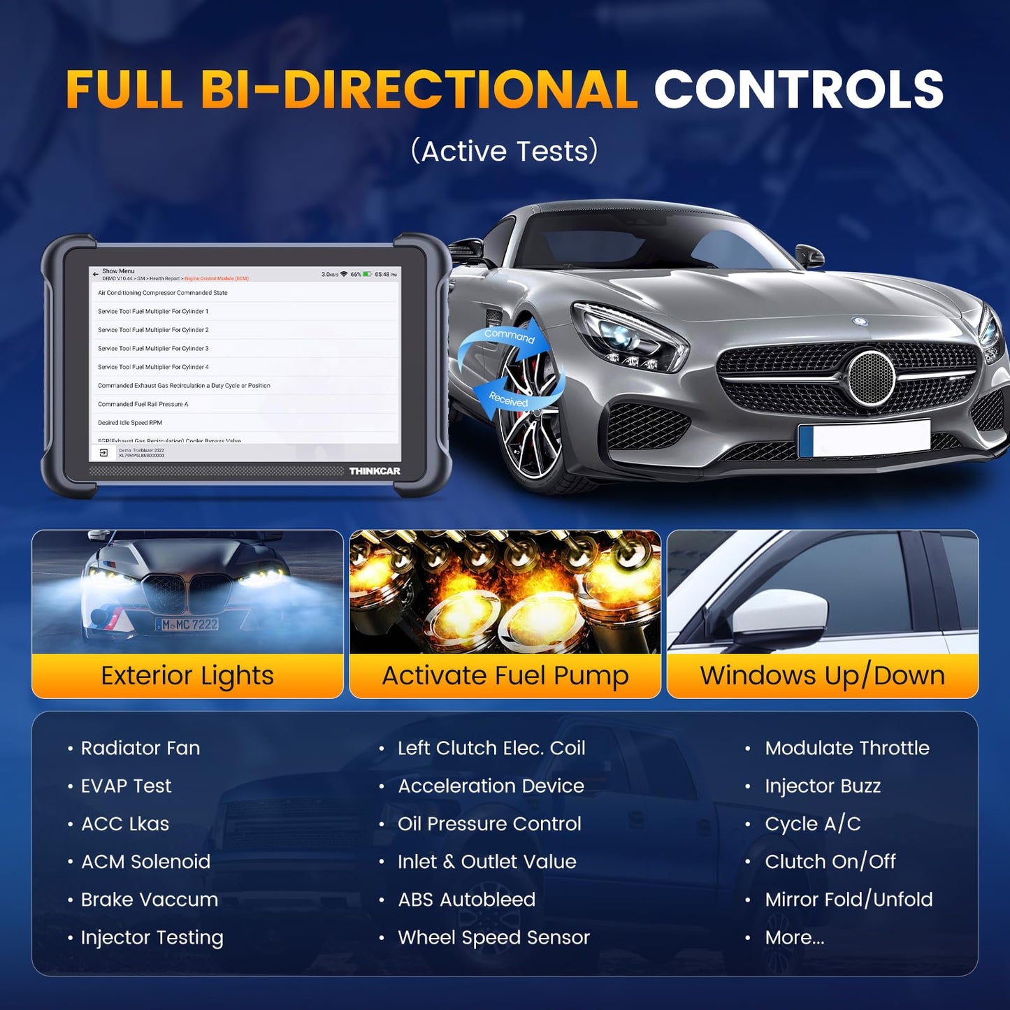 ThinkScan 689BT OBD2 Scanner with ECU Coding & 34 Services