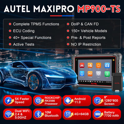 Autel MaxiPro MP900-TS Android 11 ECU Coding & TPMS Scanner