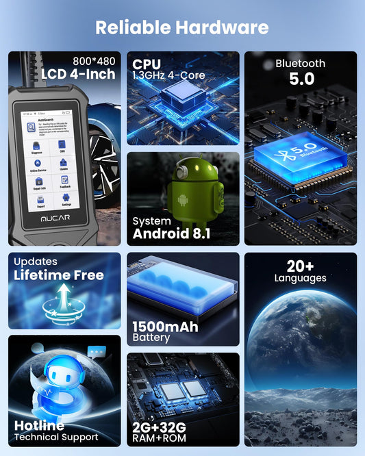 MUCAR CDE900S GM Bi-Directional OBD2 Scanner with 40+ Reset Services