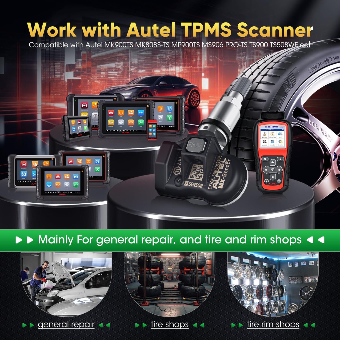 Autel MX-Sensor TPMS 4-Pack 315MHz+433MHz Dual-Frequency Sensors