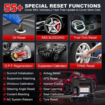 Launch X431 PRO3 ACE Elite 2025 OBD2 Scanner with 55+ Resets