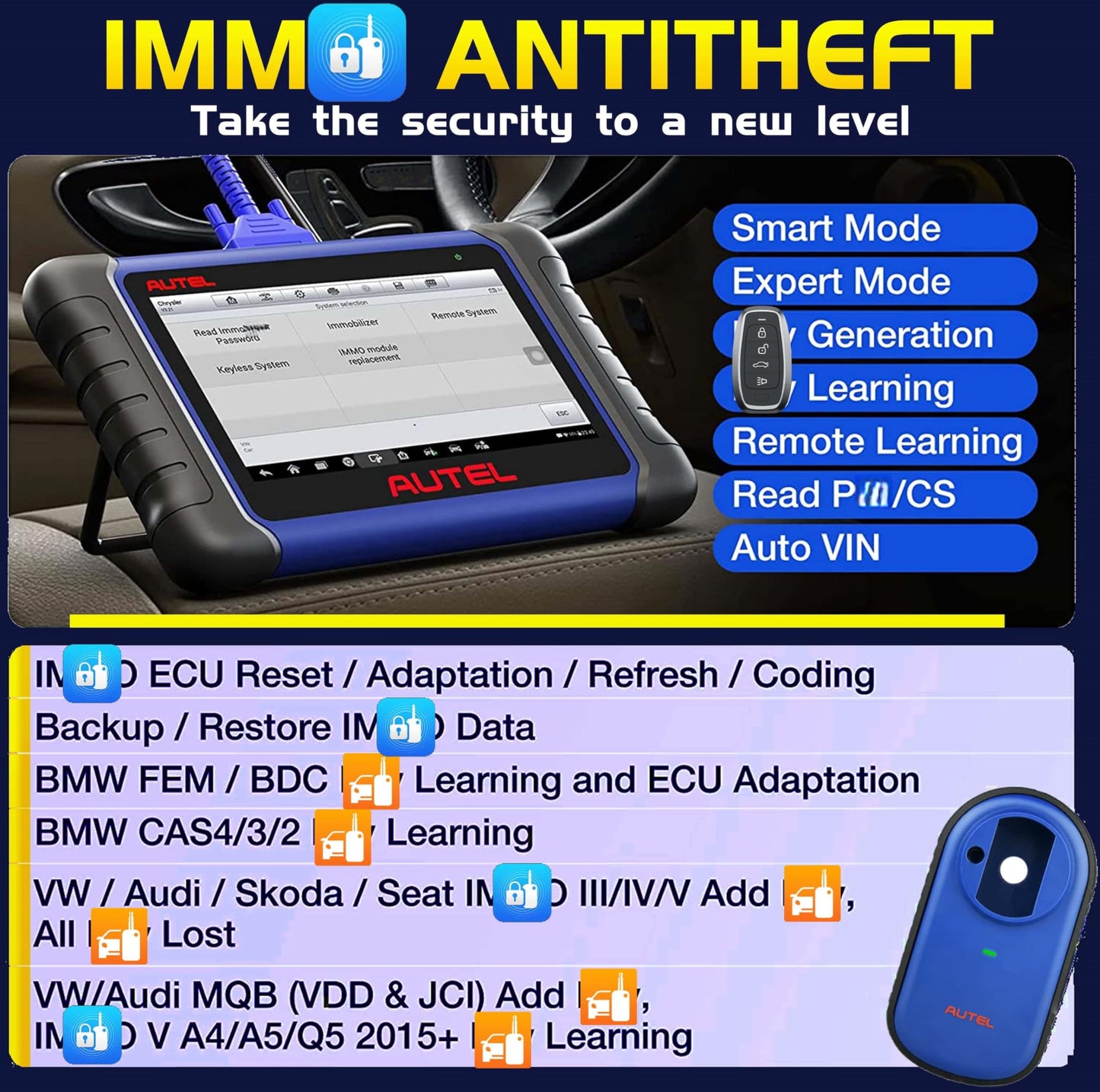 Autel IM508S + XP400PRO Key Programmer & Diagnostic Tool