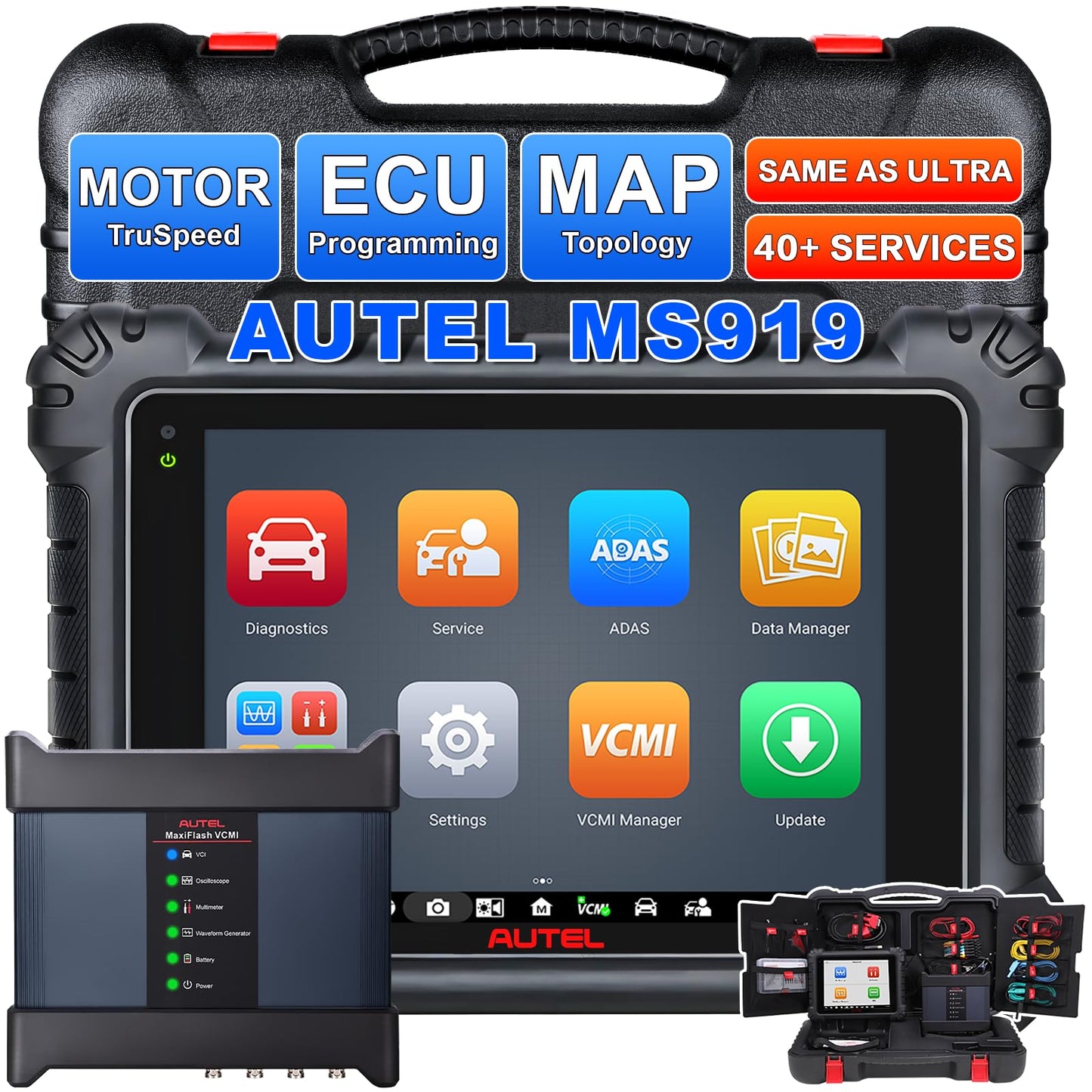 Autel MaxiSys MS919 Scanner | 5-in-1 VCMI, ECU Coding & 40+ Resets