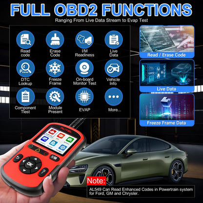 Autel AutoLink AL549 OBD2 Scanner – ABS Code Reader & Battery Tester