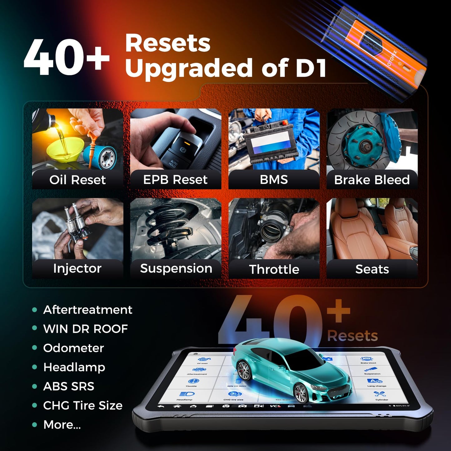OTOFIX D1 PROS ECU Coding Scanner with Bi-Directional Control & 40+ Resets