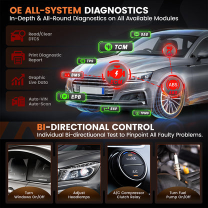 ANCEL DS600 Elite OBD2 Scanner – 2025 Full System Diagnostic Tool