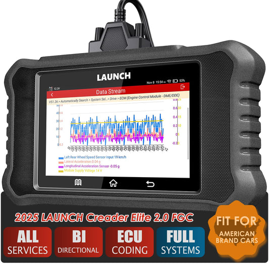 LAUNCH X431 Creader Elite 2.0 FGC – American Vehicle OBD2 Scanner