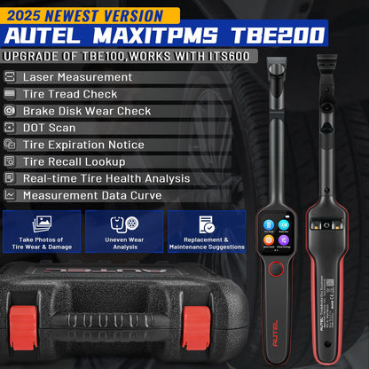 Autel MaxiTPMS TBE200 Tire Tread & Brake Disc Laser Examiner – 2025