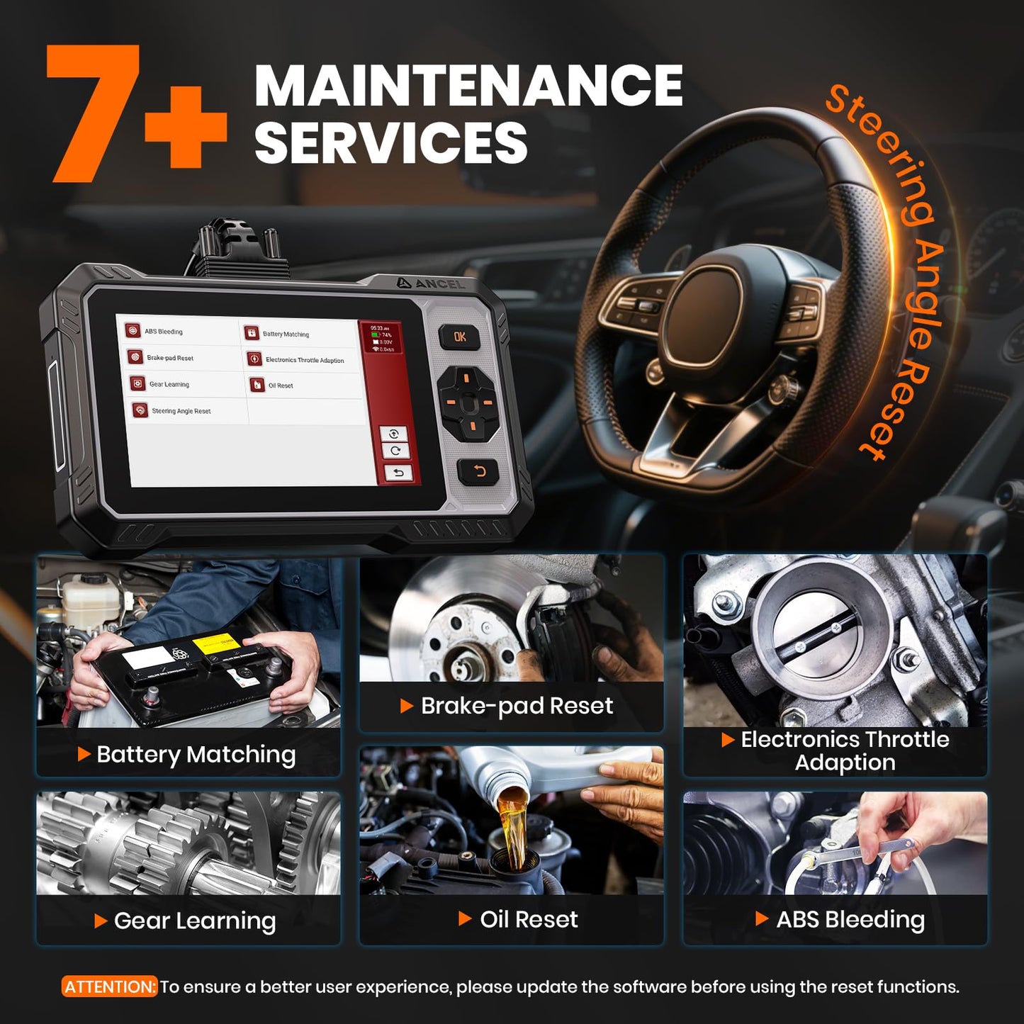 ANCEL FX6000 Elite OBD2 Scanner – Bidirectional ABS/SRS/Transmission Diagnostic Tool