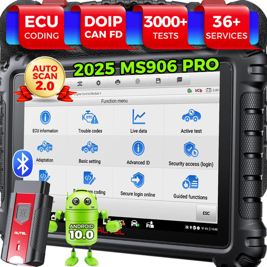 Autel MaxiSYS MS906 PRO Scanner 2025 - OE ECU Coding & 36+ Reset