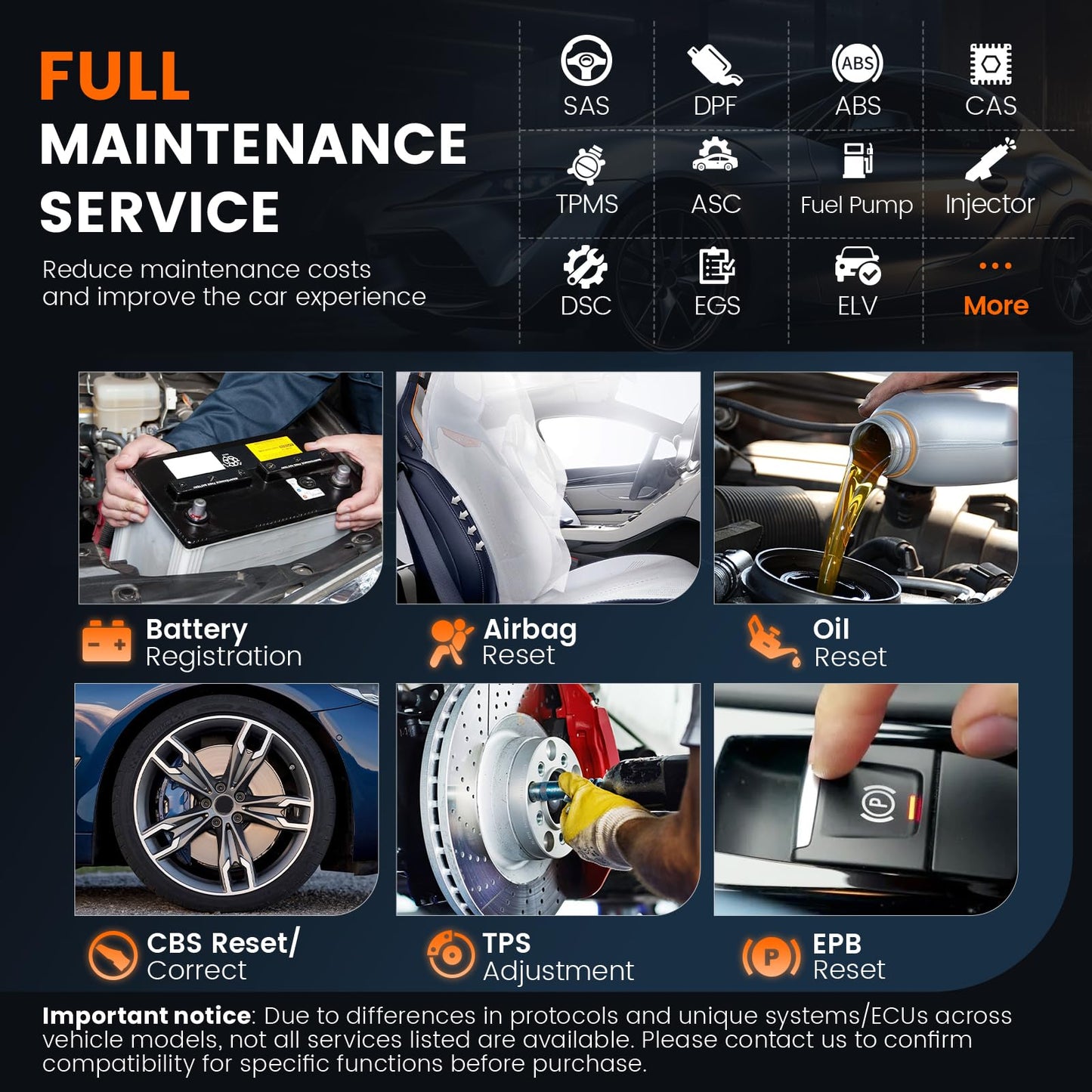Ancel BM700 BMW Full System OBD2 Scanner with Battery Reset