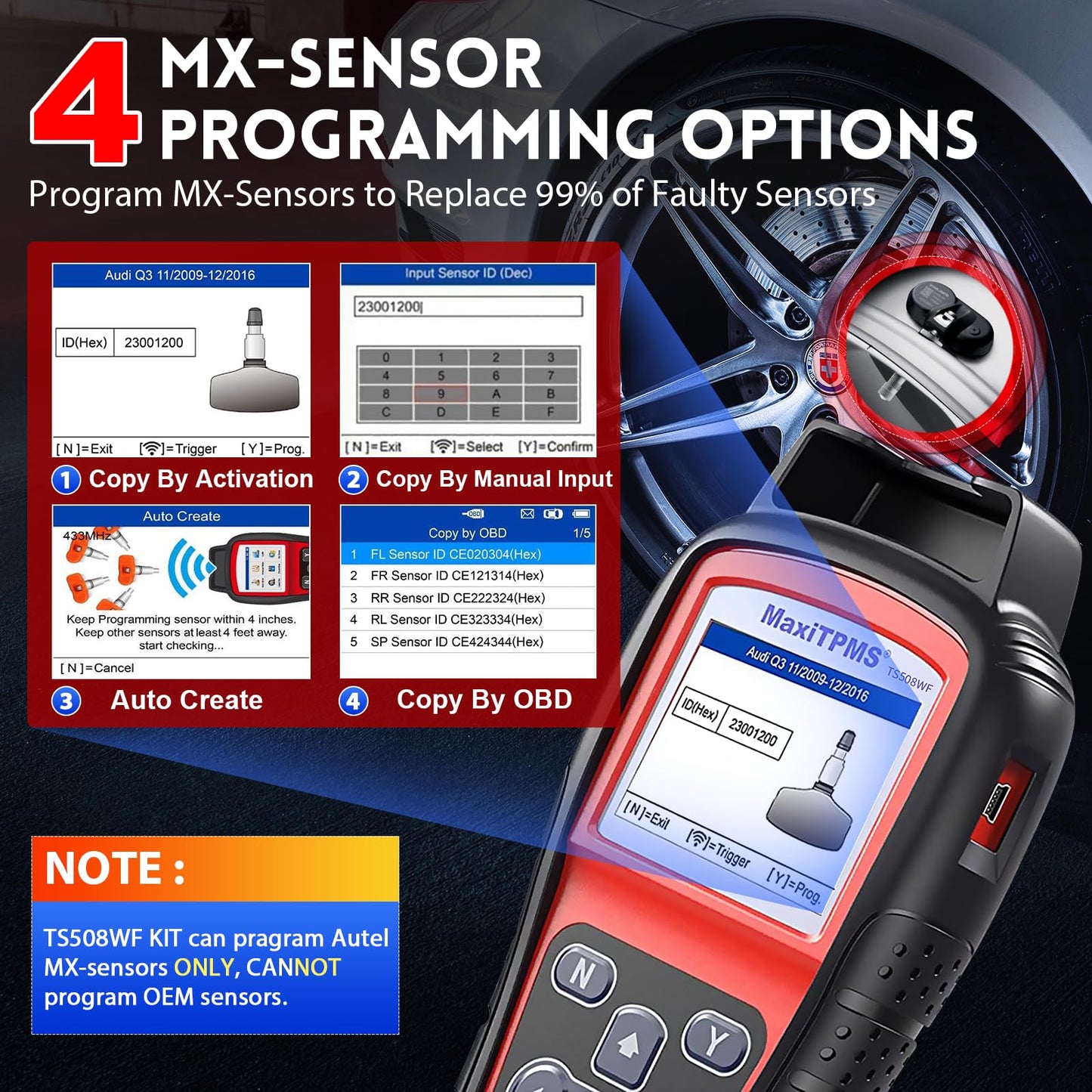 Autel MaxiTPMS TS508WF TPMS Relearn & Reset Tool 2025