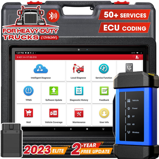 LAUNCH X431 V+ 5.0 Truck Scanner – J2534, ECU Coding, 60 Resets