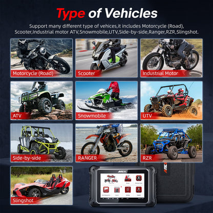 ANCEL MT700 Motorcycle OBD2 Scanner with 35+ Reset Functions & Full System Diagnostics
