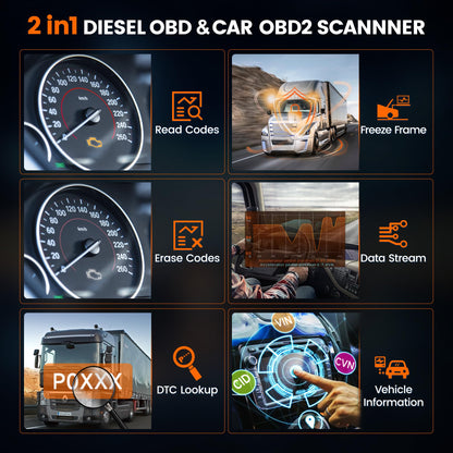 ANCEL HD601 Heavy Duty Truck Scanner for All System Diagnostics