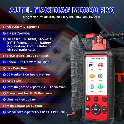 Autel MaxiDIAG MD808 Pro Full-System OBD2 Diagnostic Scanner