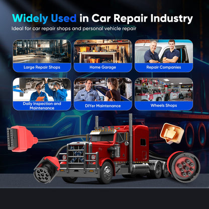 Autel J1939 to OBD2 Adapter Cable for Truck Diagnostics