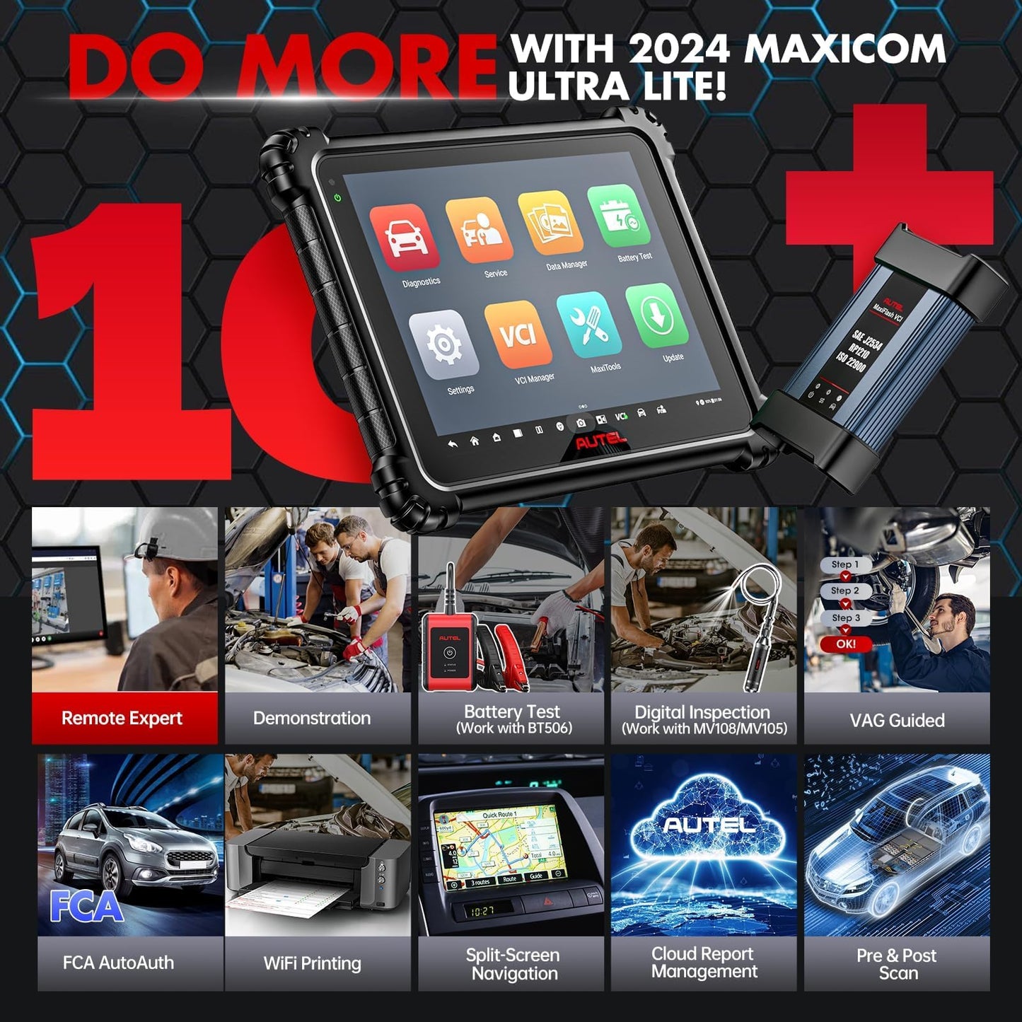 2025 Autel MaxiCOM Ultra Lite Scanner – Advanced ECU Coding & 40+ Services
