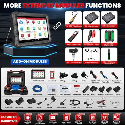 LAUNCH X431 PRO3S+ Elite 2025 HD Truck & Car Scanner with J2534