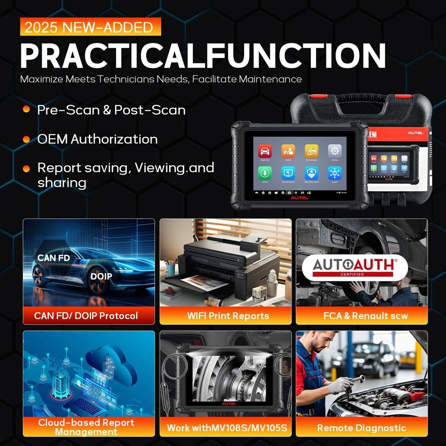 Autel MaxiCheck MX900 2025 OBD2 Scanner – 3000+ Active Tests & 40+ Services