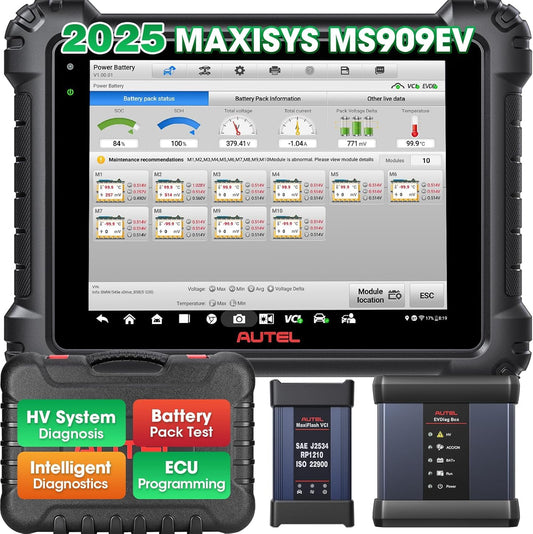 Autel MaxiSys MS909EV – 2025 EV & ECU Diagnostic Scanner