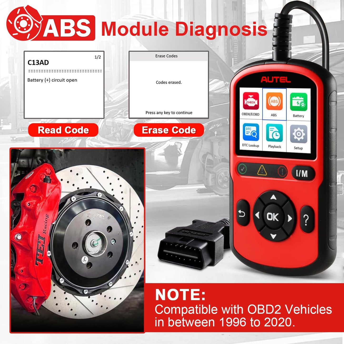 Autel AutoLink AL549 OBD2 Scanner & ABS Code Reader 2025