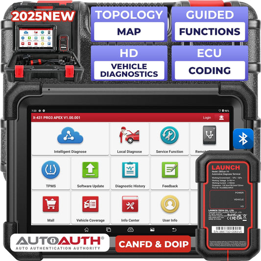 Launch X431 PRO3 APEX 2025 | ECU Coding & HD Truck Scanner