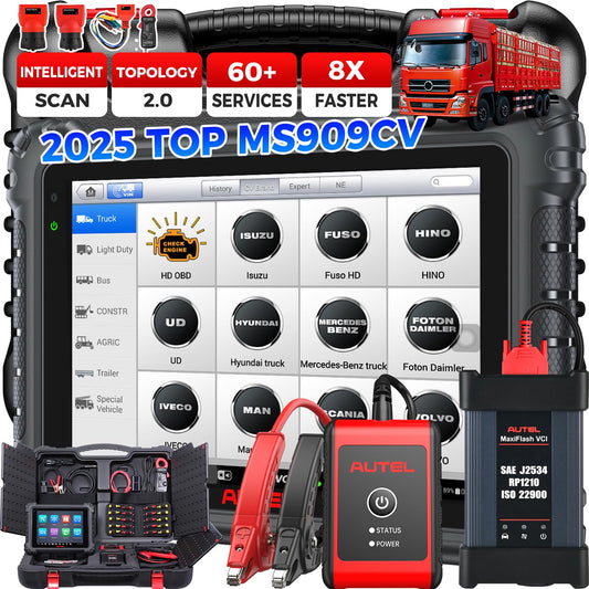 Autel MS909CV Heavy Duty Truck Scanner | 2025 Top CV Diagnostic Tool