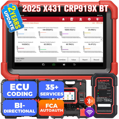 LAUNCH X431 CRP919XBT Elite 2025 Wireless OBD2 Scanner