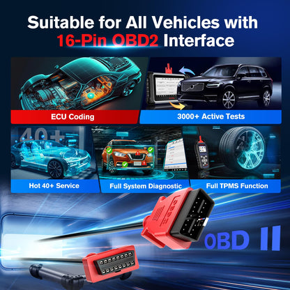 Autel 10ft OBD2 Extension Cable – 16 Pin OBD II Diagnostic Extender