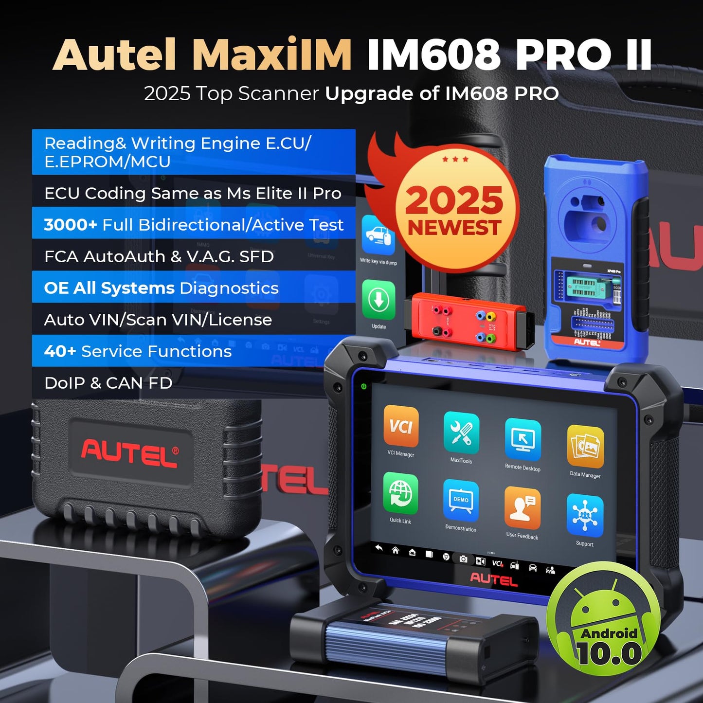 Autel IM608 PRO II + PS100 Circuit Tester | 2025 Key & ECU Tool