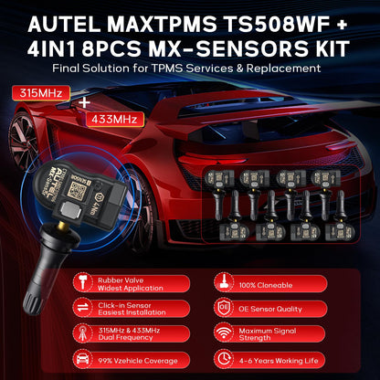 Autel TS508WF TPMS Tool Kit – MX-Sensor Programming & Reset