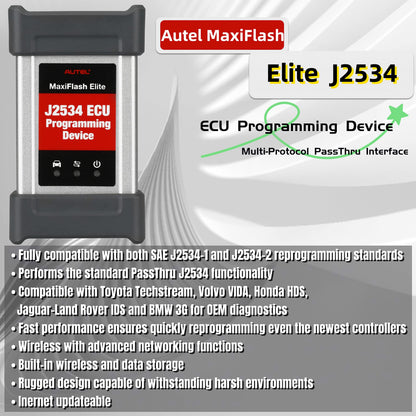 Autel MaxiFlash Elite J2534 ECU Programmer – Multi-Protocol Interface