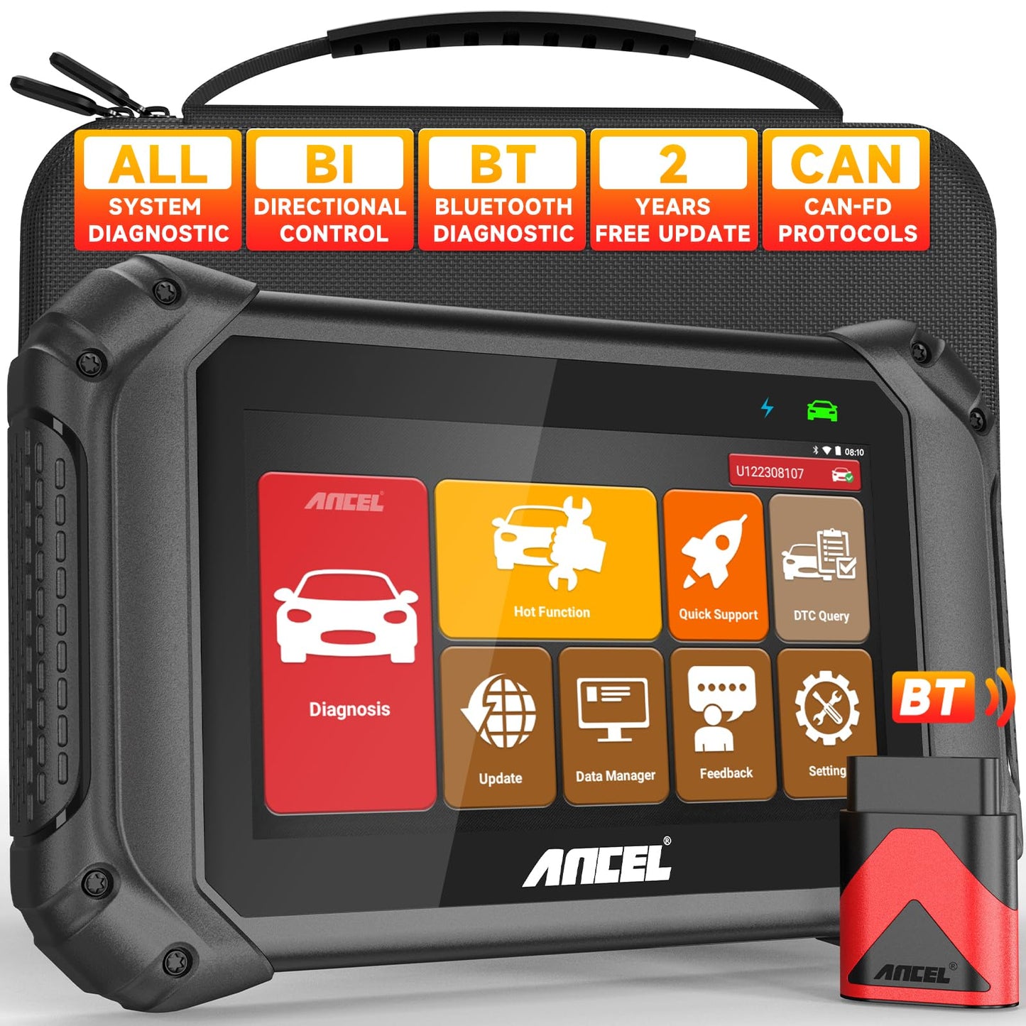 ANCEL V5BT-US Wireless OBD2 Scanner – All Systems Bidirectional Diagnostic Tool