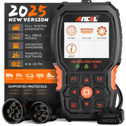 ANCEL HD601 Heavy Duty Truck Scanner for All System Diagnostics