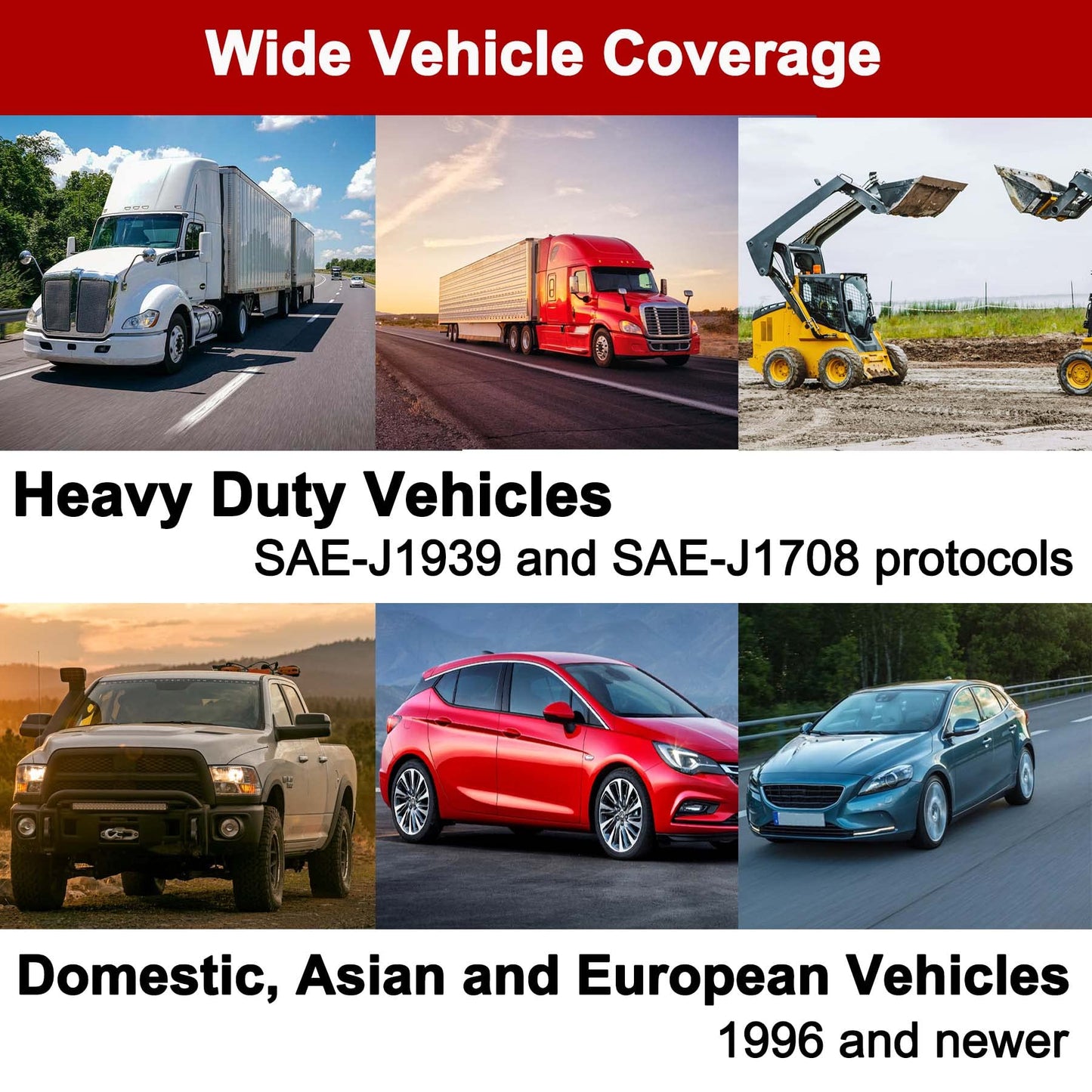 Autel AutoLink AL529HD Heavy Duty OBD2 Scanner with VIN & Live Data