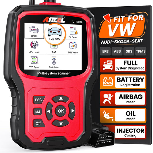 Ancel VD700 OBD2 Scanner for VW Audi Skoda Seat – Full System Diagnostic Tool