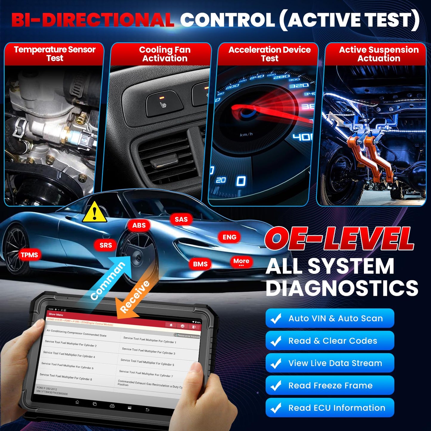 LAUNCH X431 PRO3S+ Elite 2025 HD Truck & Car Scanner with J2534