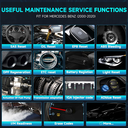 ANCEL BZ700 Mercedes OBD2 Scanner with Full System Diagnostics
