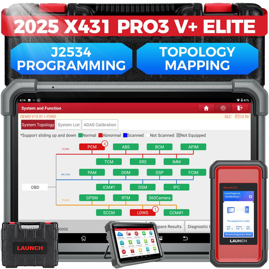 Launch X431 PRO3 V+ Elite 2025 OBD2 Scanner J2534