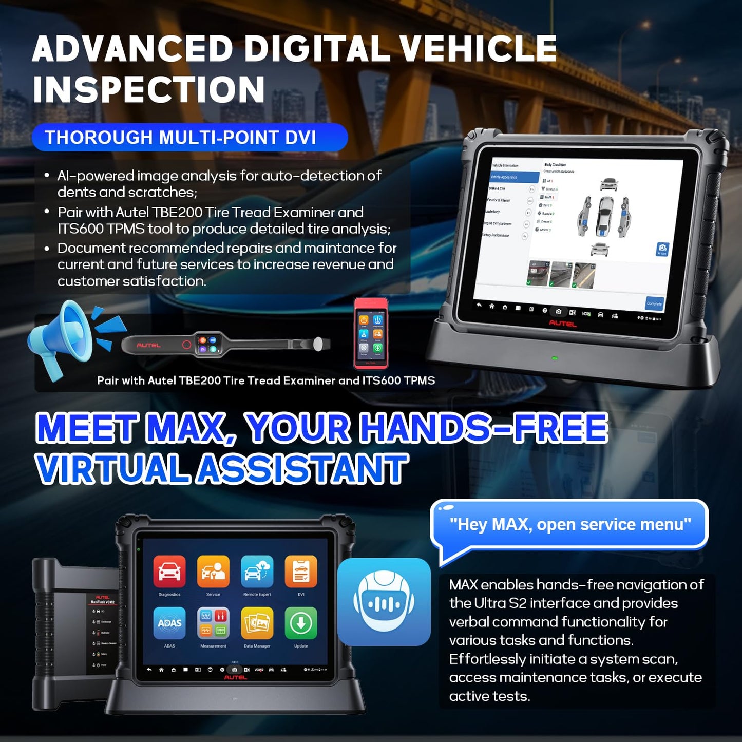 Autel MaxiSYS Ultra S2 OBD2 Scanner, 2025 New Diagnostic with AI, Upgraded MS Ultra, 6-in-1 VCMI2, Topology 3.0, EV Tests, WiFi 6, 48+ Services, Motor Truspeed Repair, Multi-Point DVI, ECU Programming