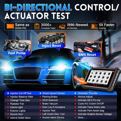 Autel MaxiCOM MK900-TS Scanner with TPMS Kit | 2024 Bidirectional Tool