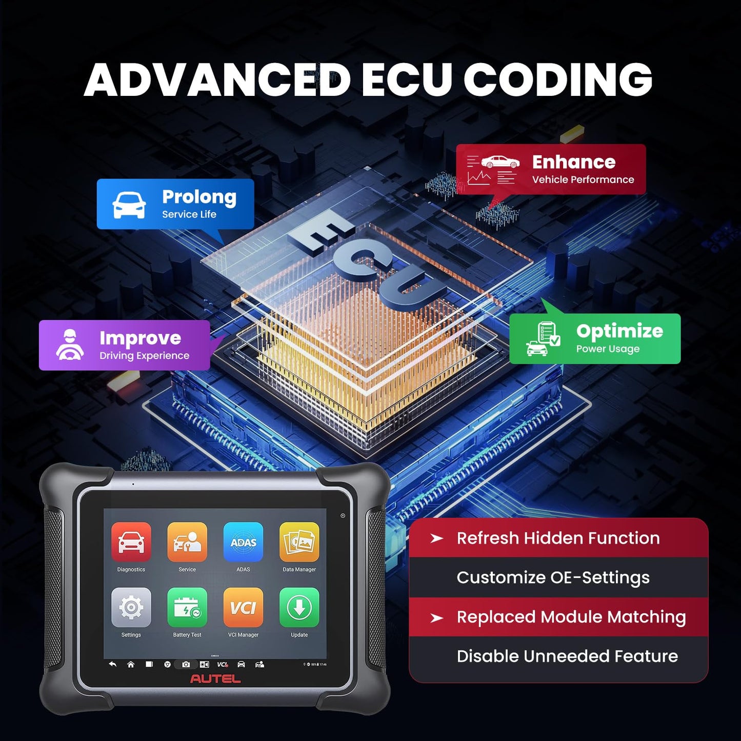 Autel MaxiSYS Elite II Scanner – 38+ Services & ECU Programming