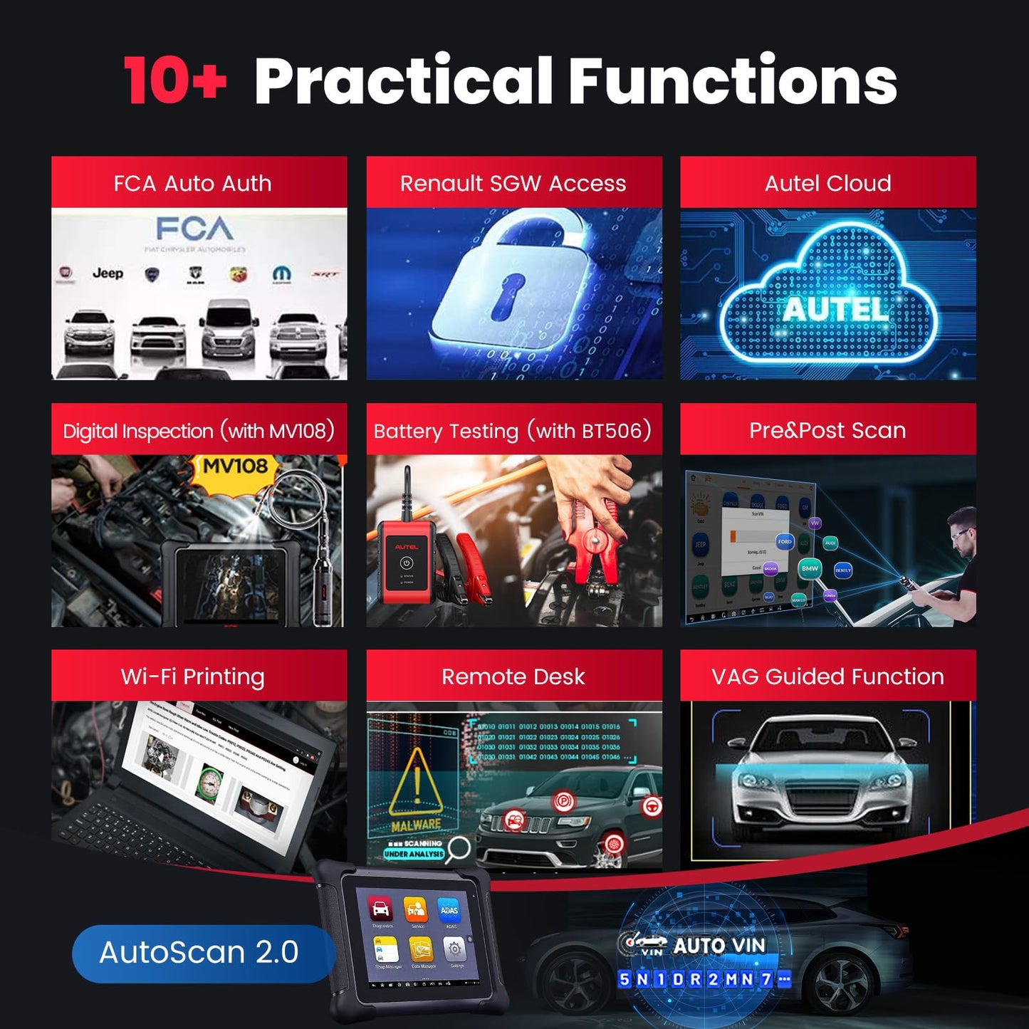 Autel MaxiSYS Elite II Scanner – 38+ Services & ECU Programming